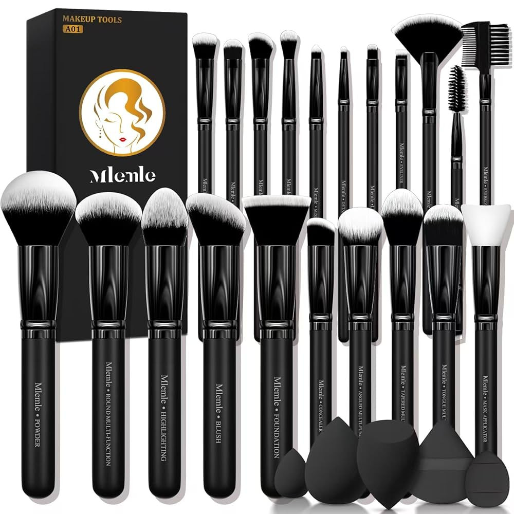 Makeup Brushes Set, Mlemle Professional 26 Pcs Makeup Kit, Include Powder Foundation Concealers B... | Amazon (US)