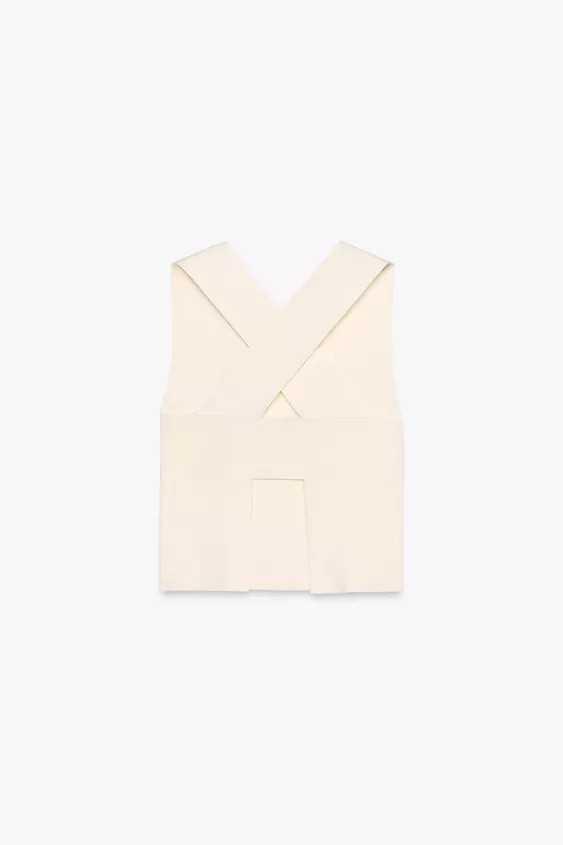 KNIT CUT-OUT BACK TOP | Zara UK
