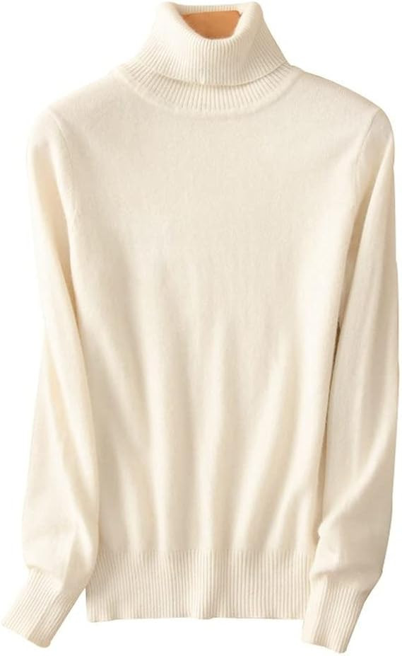 100% Merino Wool Women Turtleneck Sweater 2020 Autumn Winter Warm Soft Knitted Pullover Femme Jum... | Amazon (US)