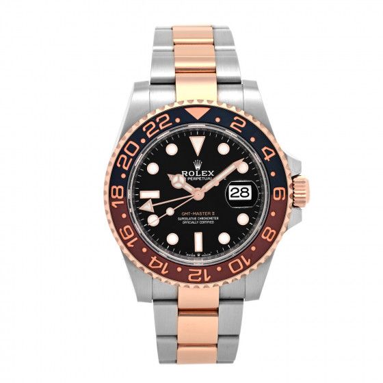 ROLEX Stainless Steel 18K Everose Gold 40mm GMT-Master II "Root Beer" Watch 126711CHNR | FASHIONP... | Fashionphile