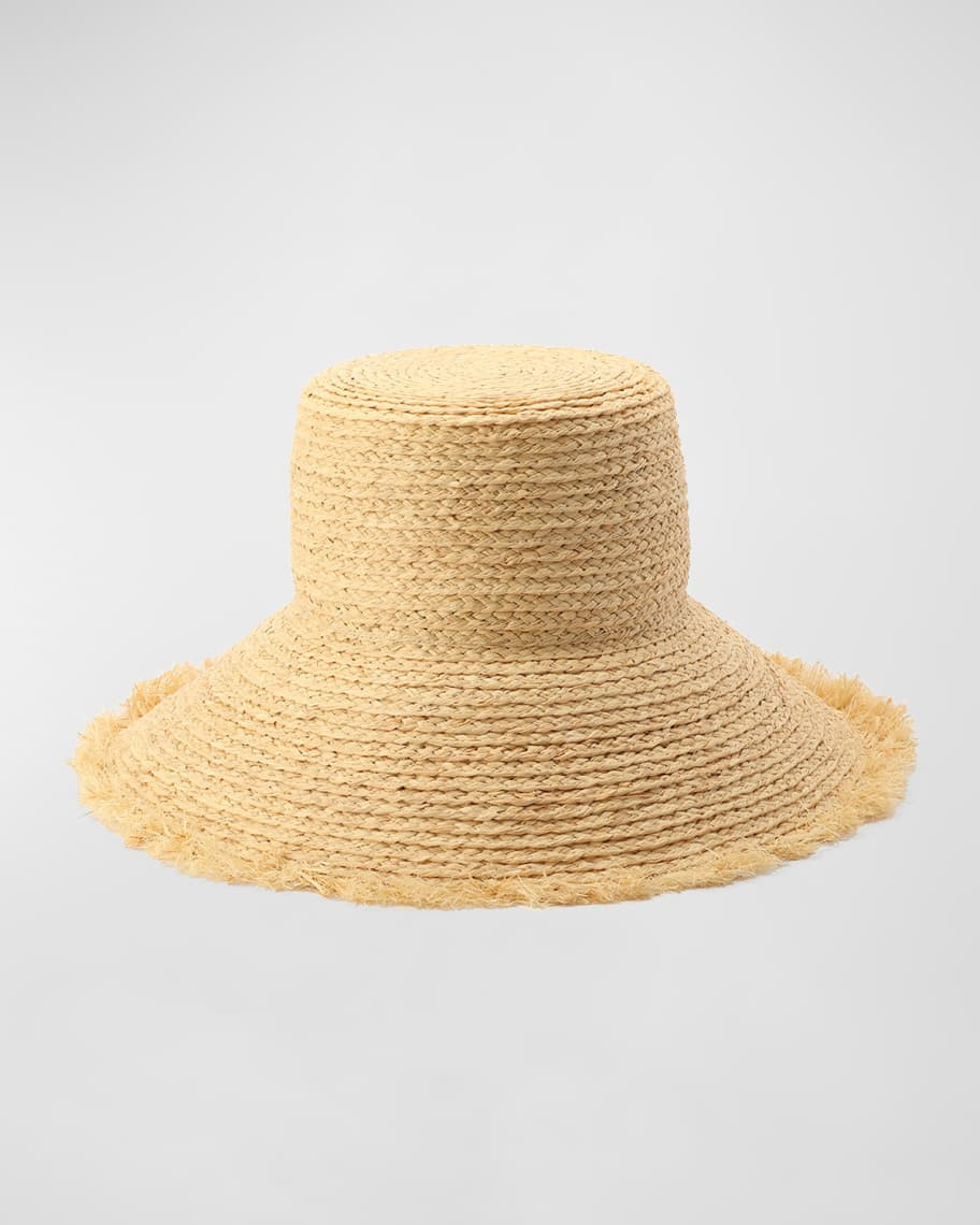kate spade new york fringe straw bucket hat | Neiman Marcus