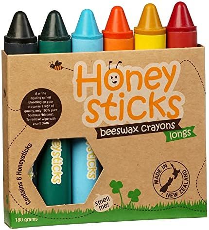 Honeysticks 100% Natural Beeswax Crayons - Jumbo Size Crayons for Toddlers and Kids Developing a Pen | Amazon (US)