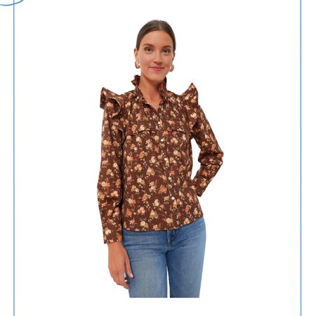 Floral blouse, western blouse, fall top, brown floral top, Tuckernuck top 

#LTKSeasonal #LTKstyletip