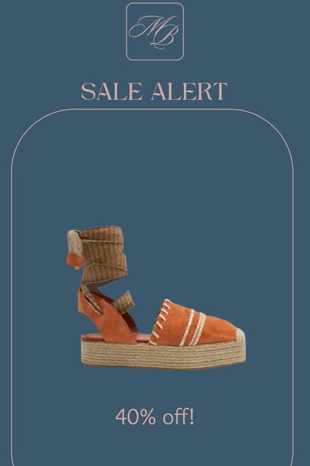 Ulla Johnson Abia topstitch suede ankle wrap espadrille sandals on sale! 40% off! 



#LTKshoecrush #LTKover40 #LTKsalealert