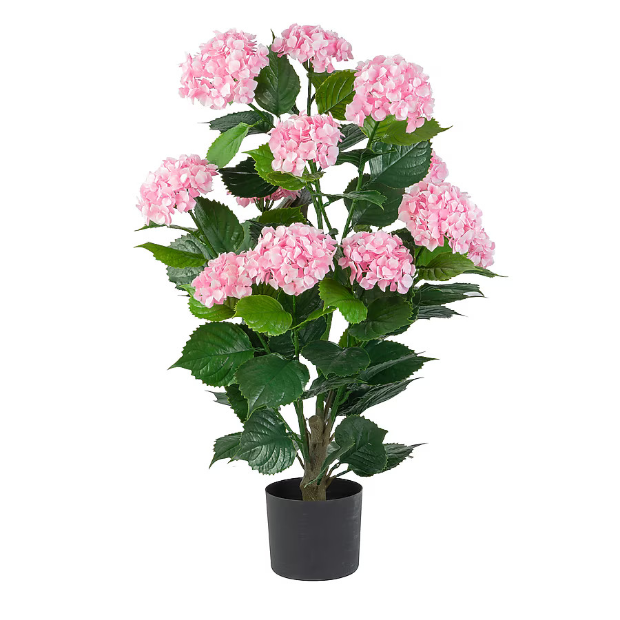naturae decor 37-Inches Pink Indoor/Outdoor Floor Hydrangea Artificial tree | Lowe's