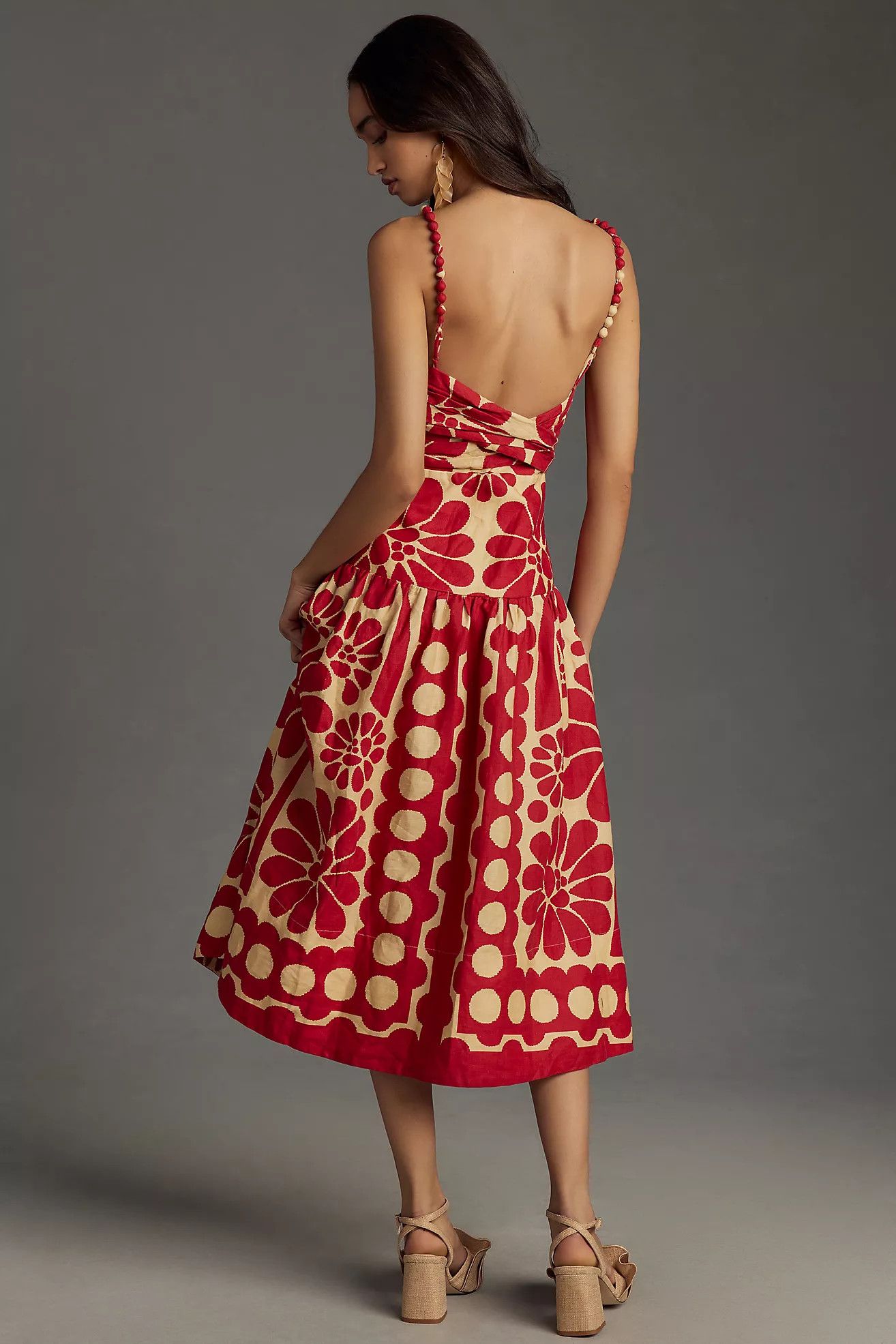 Farm Rio Palermo Sleeveless Midi Dress | Anthropologie (US)