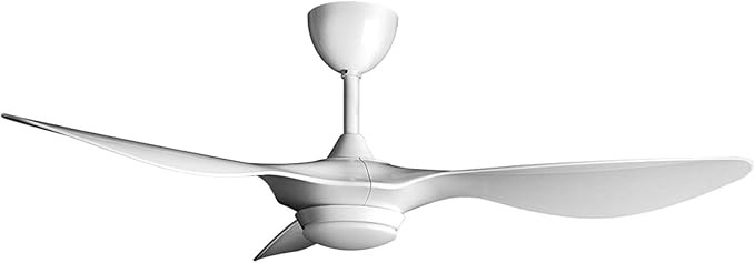 reiga 52 Inch White Ceiling Fan with Light and Remote for Bedroom, Modern Propeller 3 Blade, Smar... | Amazon (US)