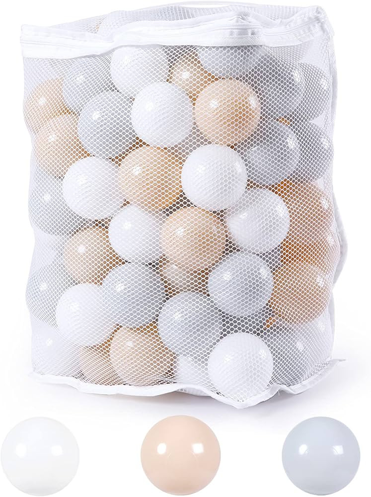 GOGOSO Play Balls for Toddlers - Pack of 100 Ball Pits Ball Beige, BPA Free Plastic Ball Toys Cru... | Amazon (US)