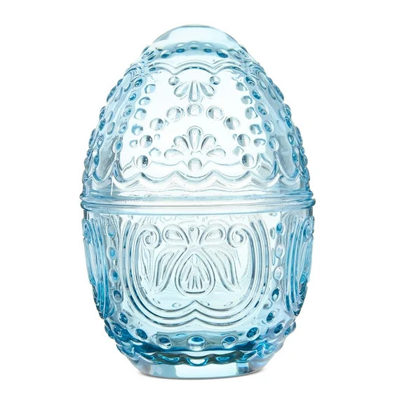 Glass Egg Candy Dish, Blue, 8", Easter by Way To Celebrate | Walmart (US)