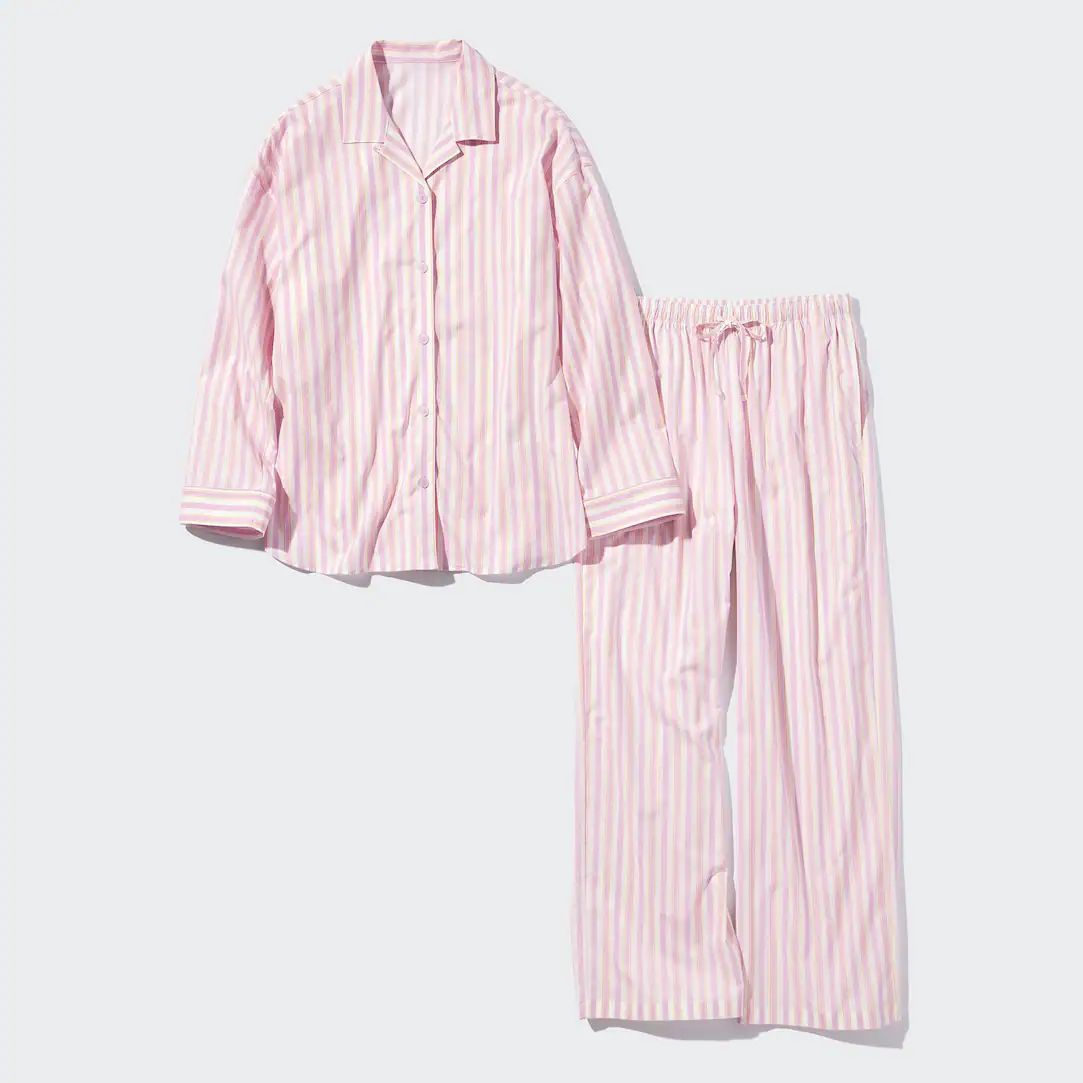 Soft Stretch Long Sleeved Pyjamas | UNIQLO (UK)