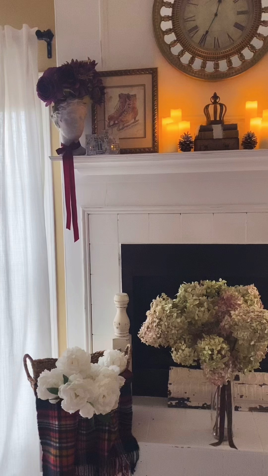 Mantle refresh for November. The in between time. Winter decor to make your room warm and cozy.

#LTKwinter #LTKfall #LTKstyletip