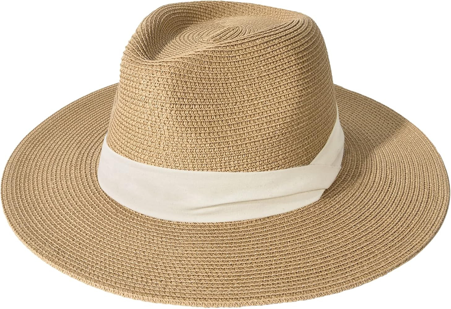 FURTALK Womens Mens Wide Brim Straw Panama Hat Fedora Summer Beach Sun Hat     Breathable Paper S... | Amazon (US)