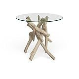 Deco 79 Wood Handmade Side Accent Tree Branch End Table with Clear Glass Top, CONVENIENTLY SIZED,... | Amazon (US)