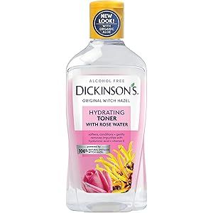 Dickinson's Enhanced Witch Hazel Hydrating Toner with Rosewater, Alcohol Free, 98% Natural Formula,  | Amazon (US)