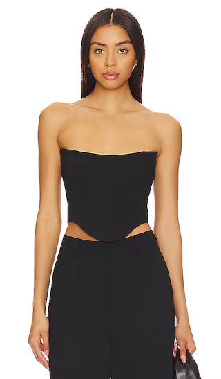 Sabine Crop Top in Black | Revolve Clothing (Global)