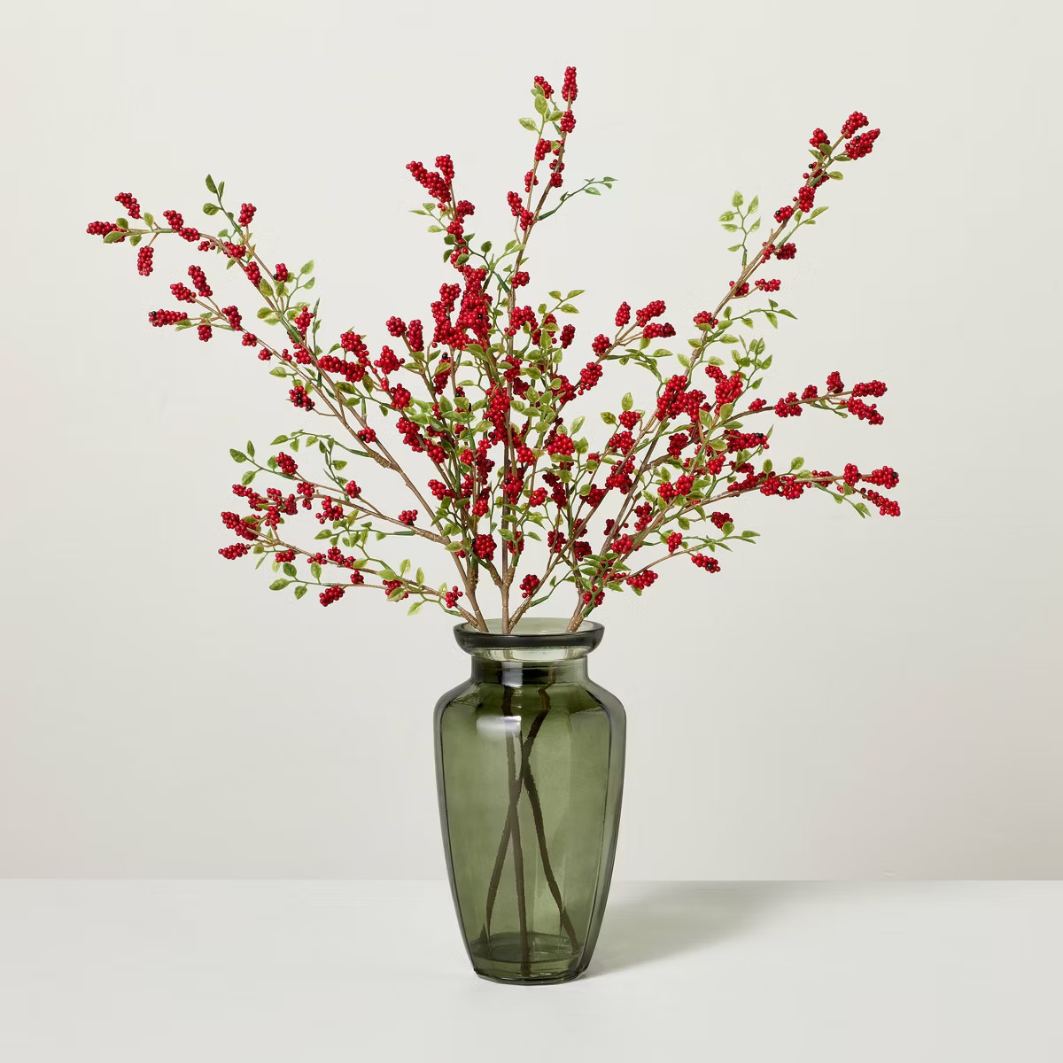 21.5 Faux Winterberry Stems Christmas Arrangement - Hearth & Hand™ with Magnolia | Target