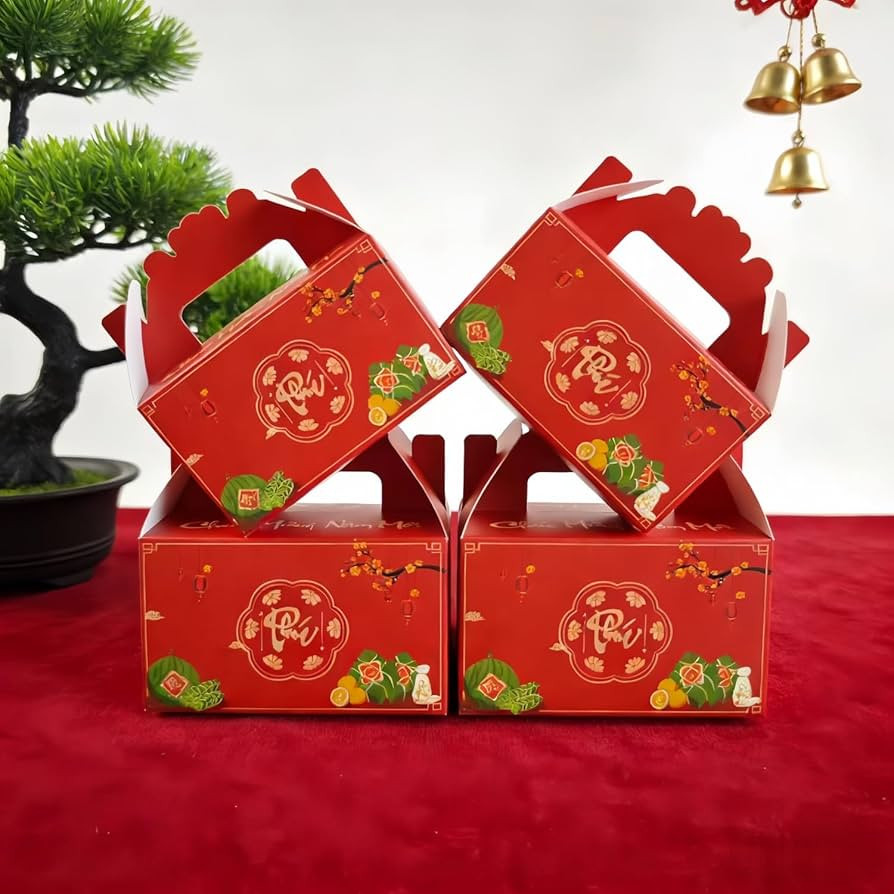 KYMY 2026 Vietnamese New Year Party Favor Boxes, 10PCS Tết Việt Nam Spring Festival Goodie Ca... | Amazon (US)