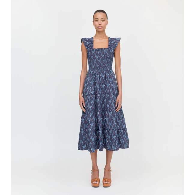 Hill House Home | The Ellie Nap Dress, (Navy Blue Cala Paisley, Size Large) | Maisonette | Maisonette