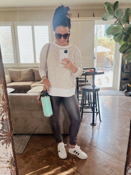 Mom uniform for a full day of soccer. These faux leather leggings are a great SPANX dupe and under $16! 

#LTKSeasonal #LTKstyletip #LTKunder50