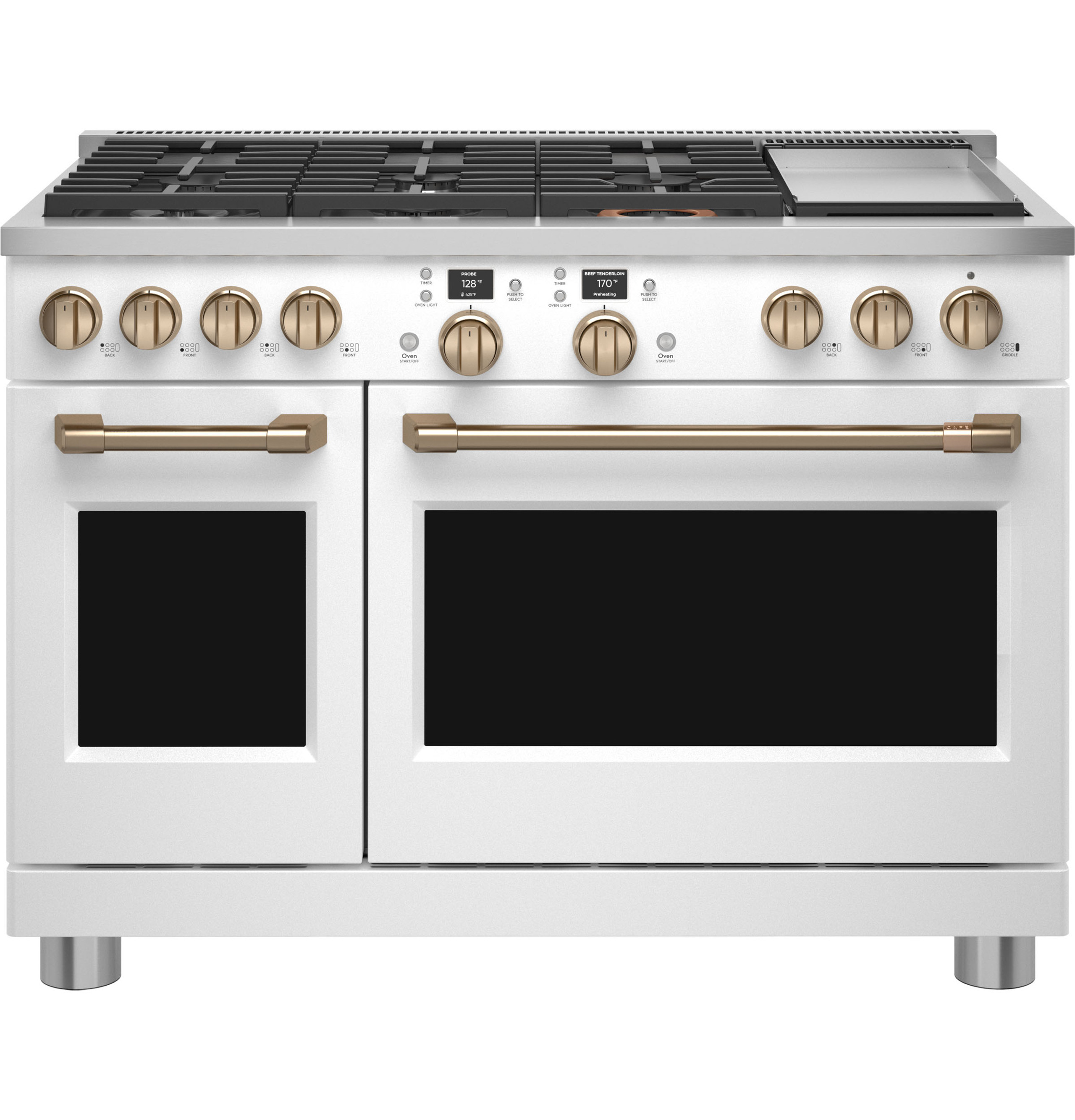 CAFÉ™ 48" Smart Dual-Fuel Commercial-Style Range with 6 Burners and Griddle (Natural Gas) | Cafe Appliances (US)