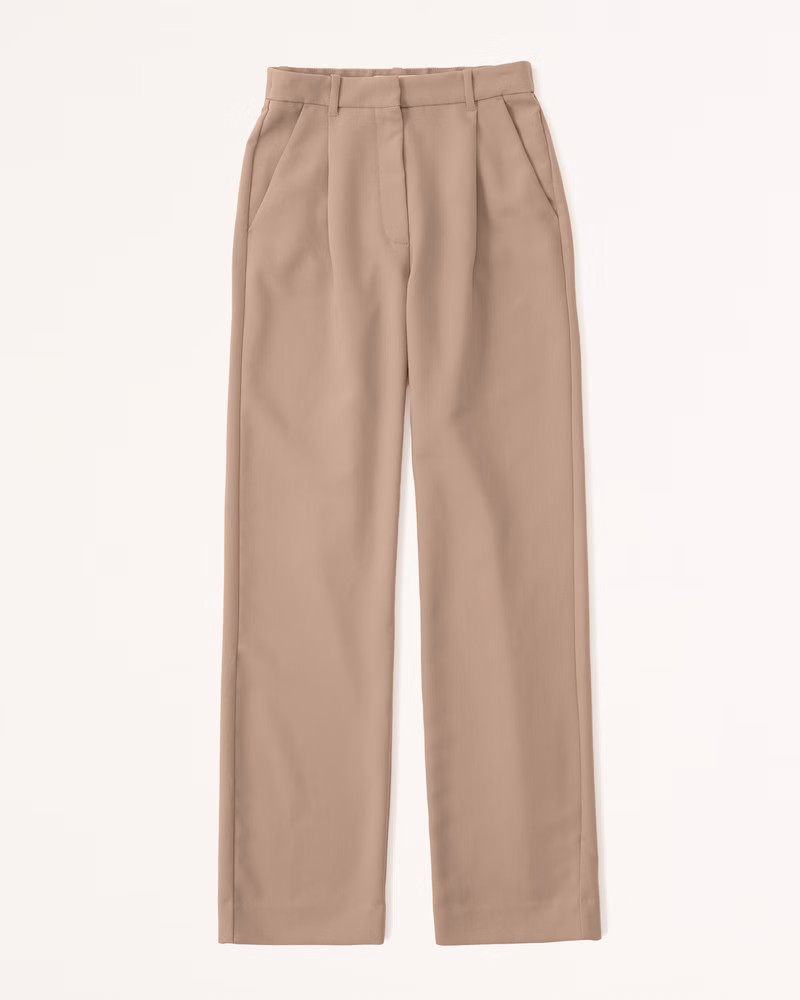 Tailored Relaxed Straight Pant | Abercrombie & Fitch (US)