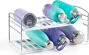 YouCopia UpSpace Water Bottle and Travel Mug Cabinet Organizer, Adjustable Storage Rack for Kitch... | Amazon (US)