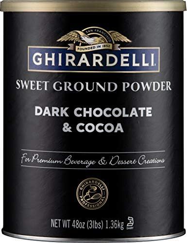 Ghirardelli Sweet Ground Dark Chocolate & Cocoa Powder, 3 Pound Can (Pack of 1) with By The Cup Coco | Amazon (US)