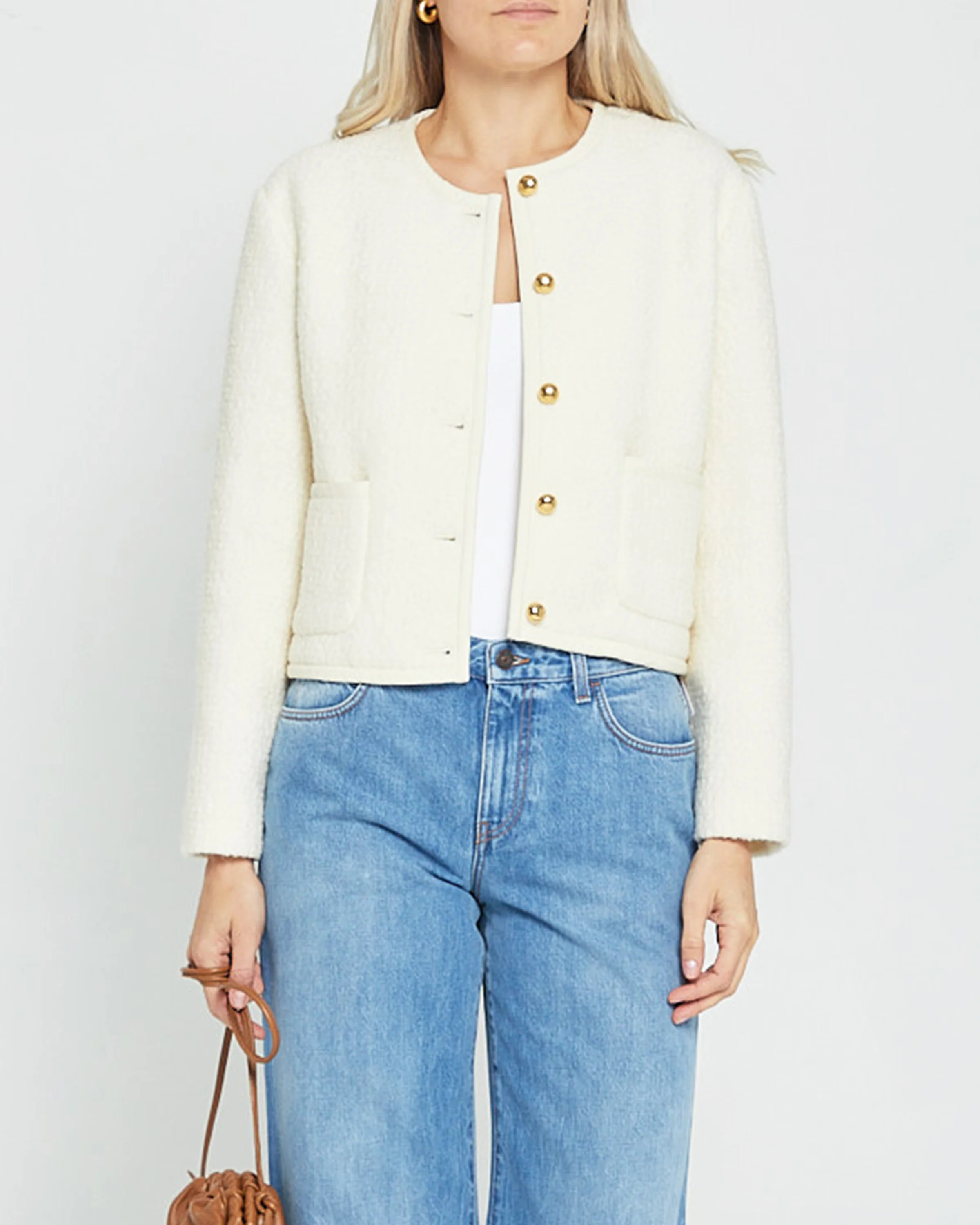 Joe Relaxed-fit Cropped Jacket - CREAM / S | Few Moda