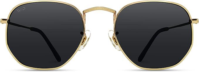 WearMe Pro - Geometric Round Gold Frame Retro Sunglasses | Amazon (US)