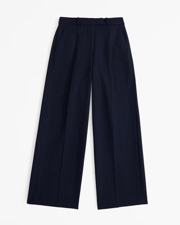 Curve Love A&F Harper Tailored Ultra-Wide Leg Pant | Abercrombie & Fitch (US)