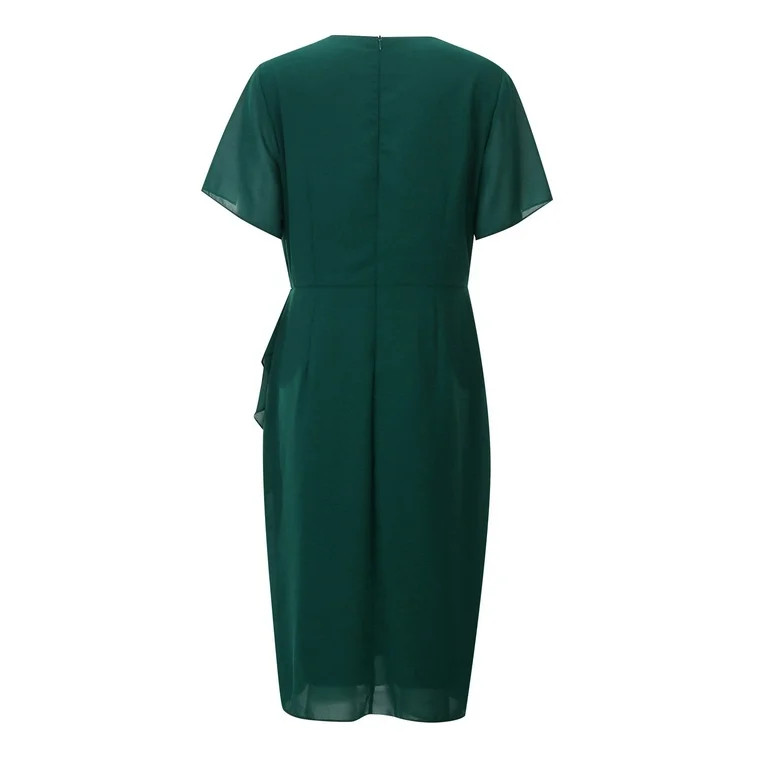 Women's Cocktail Dresses Elegant Round Neck Party Gown Wedding Holiday Date Night Spring Summer C... | Walmart (US)