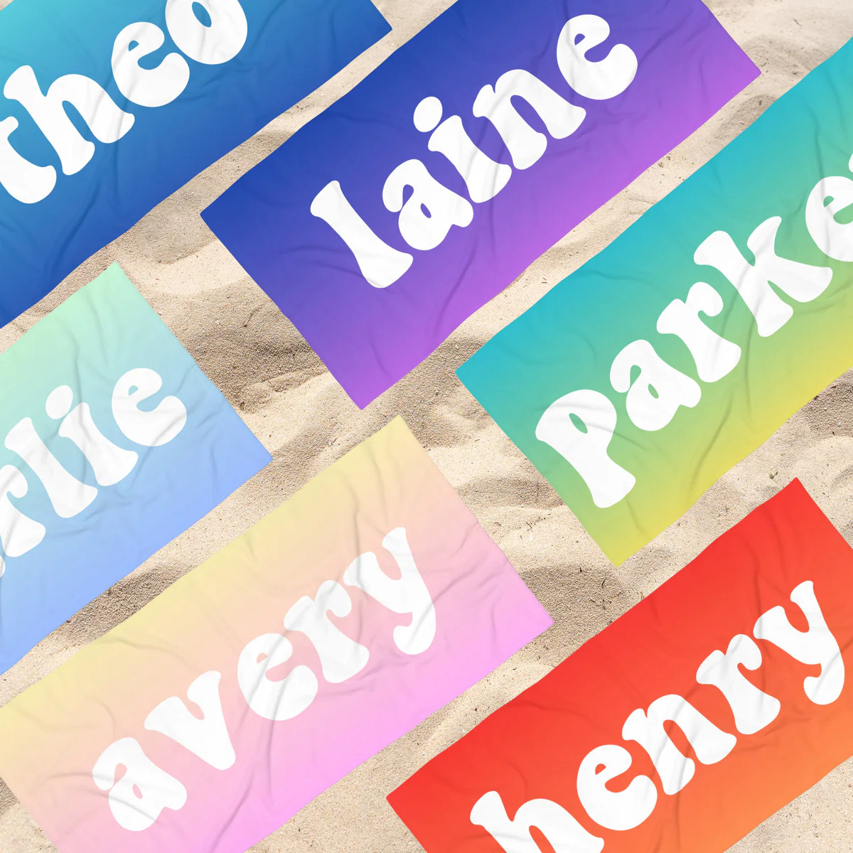 Personalized Beach Towel with Name, Packable Towel | The Little Lemons Company