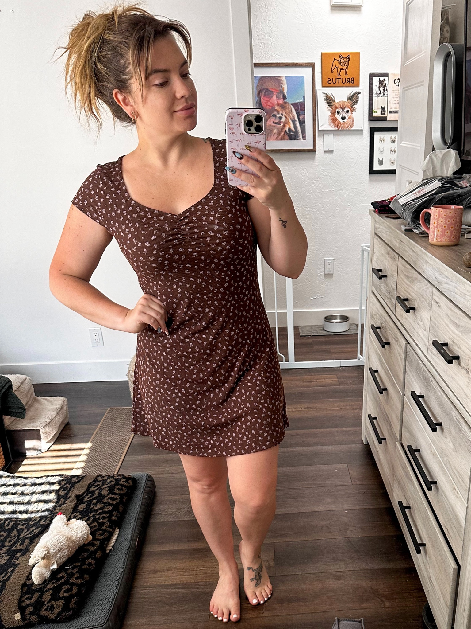 $10 sun dress! Perfect for brunch, church, or a shower. So comfy and flattering.

TTS. Wearing a M

#LTKMidsize #LTKSaleAlert #LTKOver40