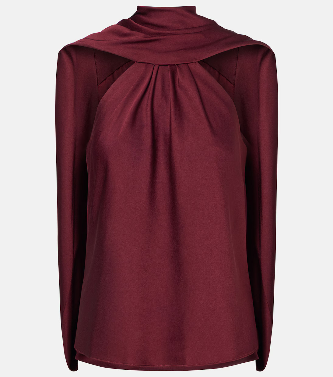 Scarlett caped satin top | Mytheresa (UK)
