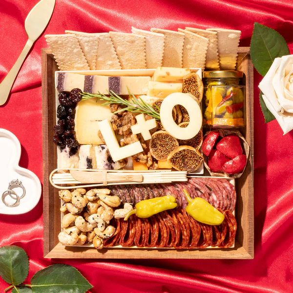 Engagement/Anniversary Initials Cheese & Charcuterie Boards | Boarderie