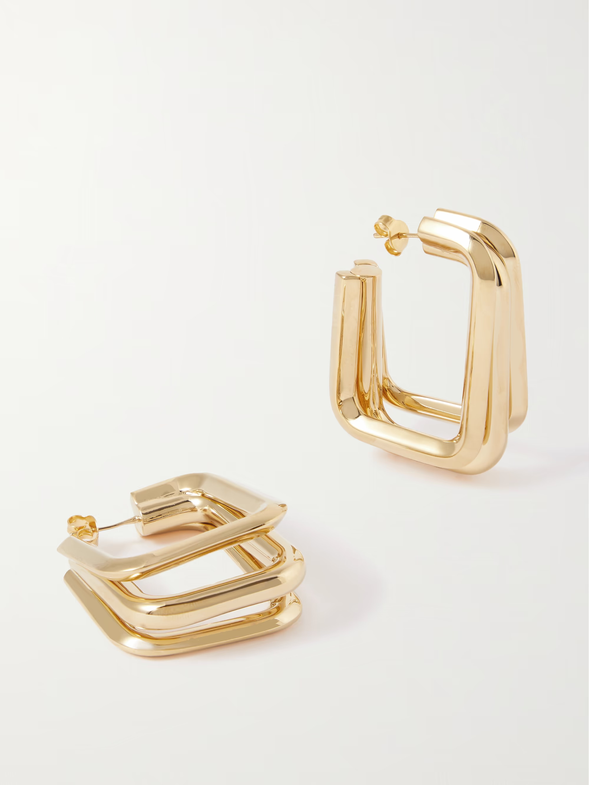 Gold-tone hoop earrings | NET-A-PORTER (US)