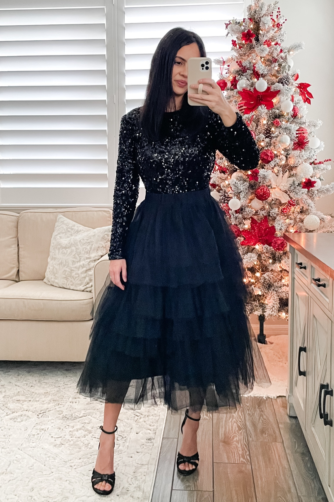 Sequin Top and Layered Tulle Skirt. 
I’m loving all the sequins for holiday parties! Really gives a sparkle into the holiday season. Perfect for Christmas parties or  New Years Eve outfit! 

Sequin top
Layered skirt 
Sparkle outfit 
Holiday style 
Winter outfit 
Party outfit 
Holiday look 
Holiday party dress 
Winter fashion 
Ltk holiday style 

#LTKSeasonal #LTKstyletip #LTKHoliday