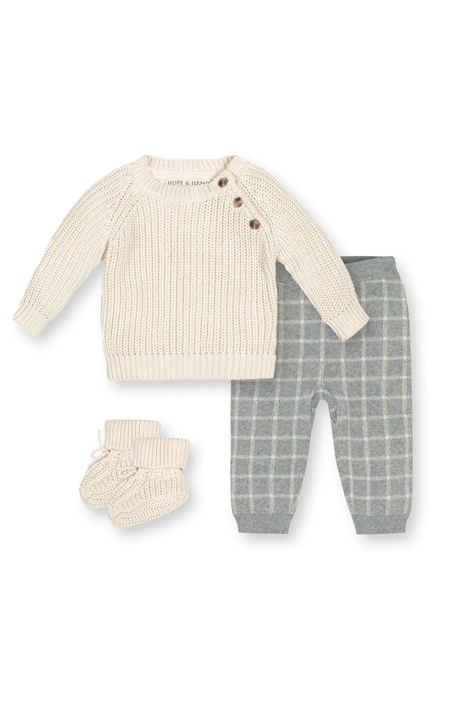 Hope & Henry Baby "Organic Pullover, Legging, and Booties Set", Infant | Nordstrom | Nordstrom