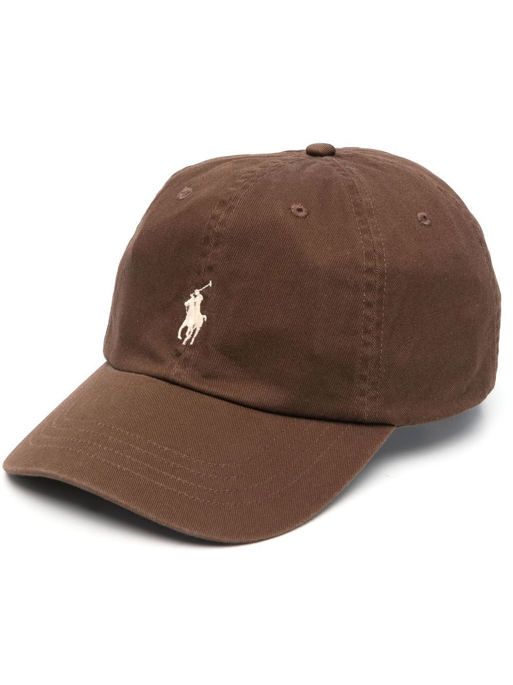 Polo Ralph Lauren logo-embroidered cotton cap - Brown | Farfetch Global