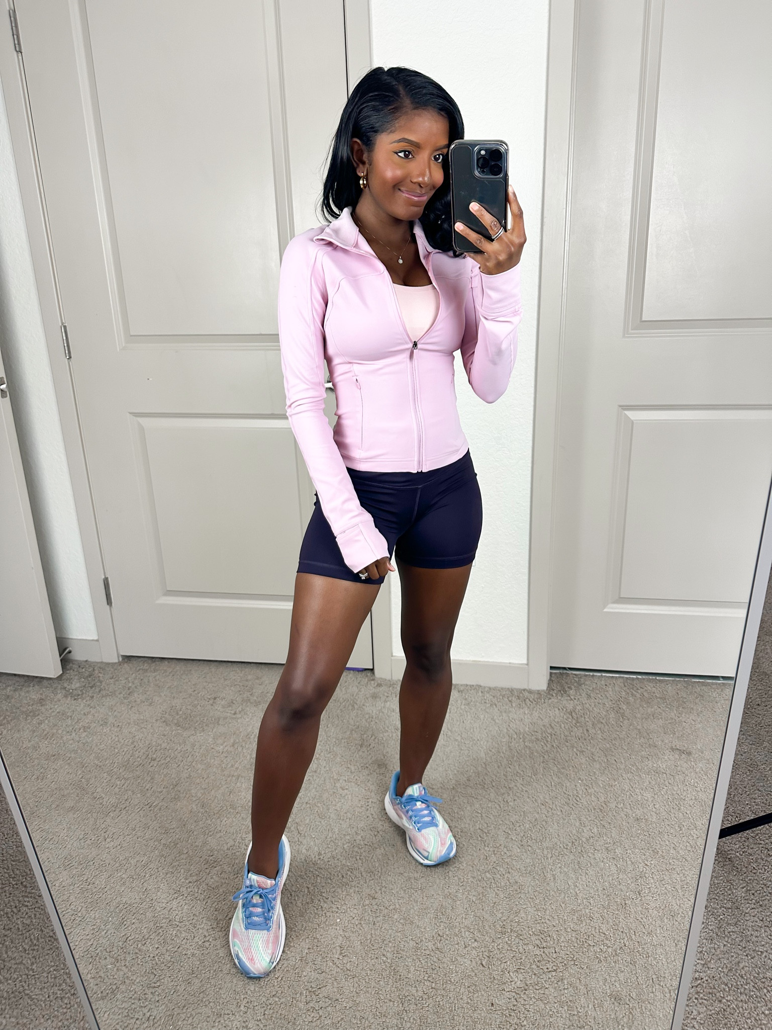 My jacket is a size 4. *peony pink*

Lululemon jacket. athleisure wear. petite active wear. workout pants. sports bra. running sneakers.

#LTKstyletip #LTKcurves #LTKfit
