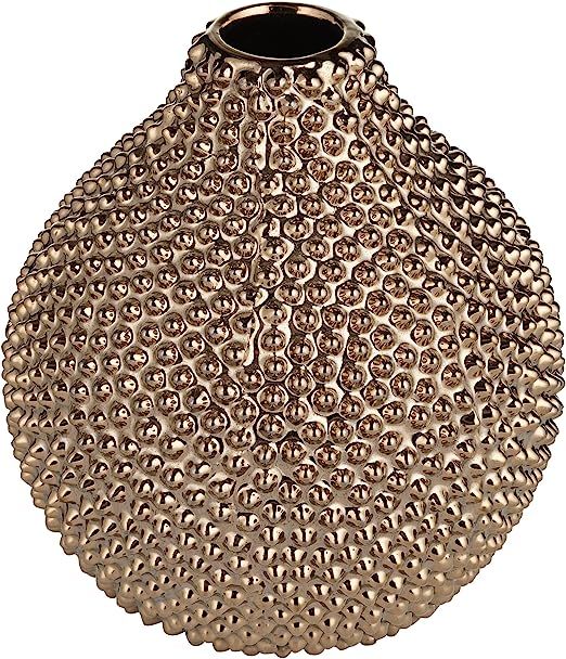 Studio 55D Brown Textured 8" High Ceramic Vase | Amazon (US)