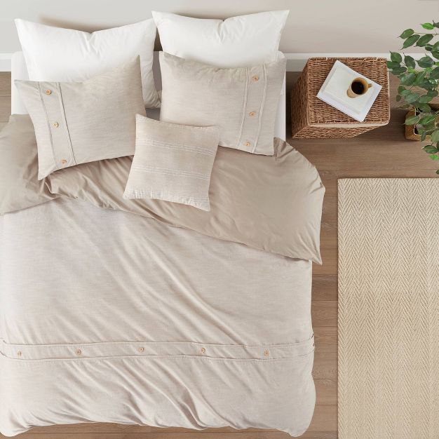 Reese Organic Cotton Oversized Comforter Cover Set - Clean Spaces | Target
