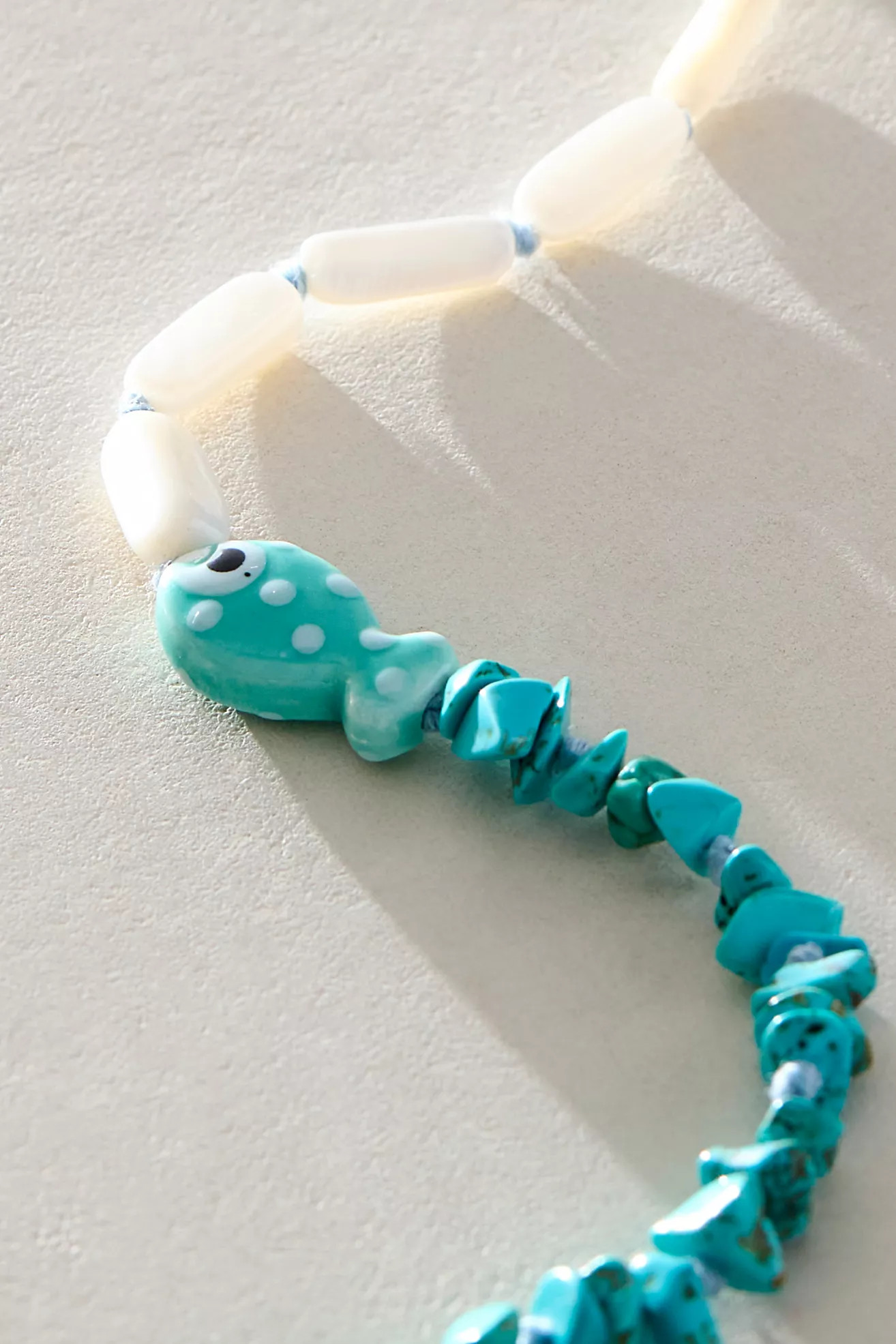 Ariana Ost Gone Fishing Semiprecious Stone Anklet | Free People (Global - UK&FR Excluded)