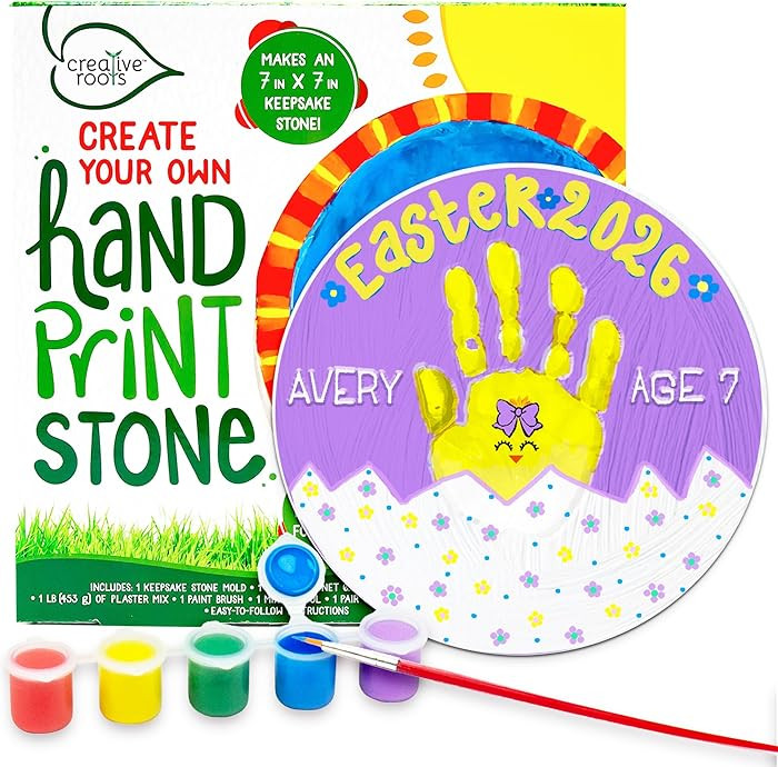 Creative Roots Create Your Own Handprint Stone by Horizon Group USA | Amazon (US)