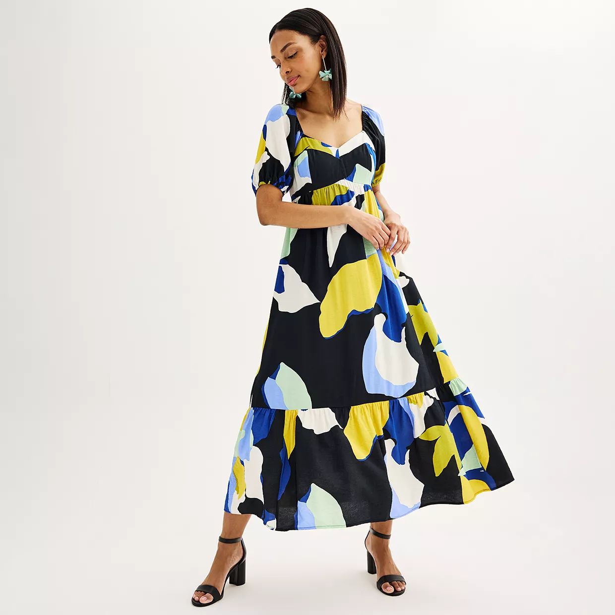 Women's Nine West Babydoll Maxi Dress | Kohl's