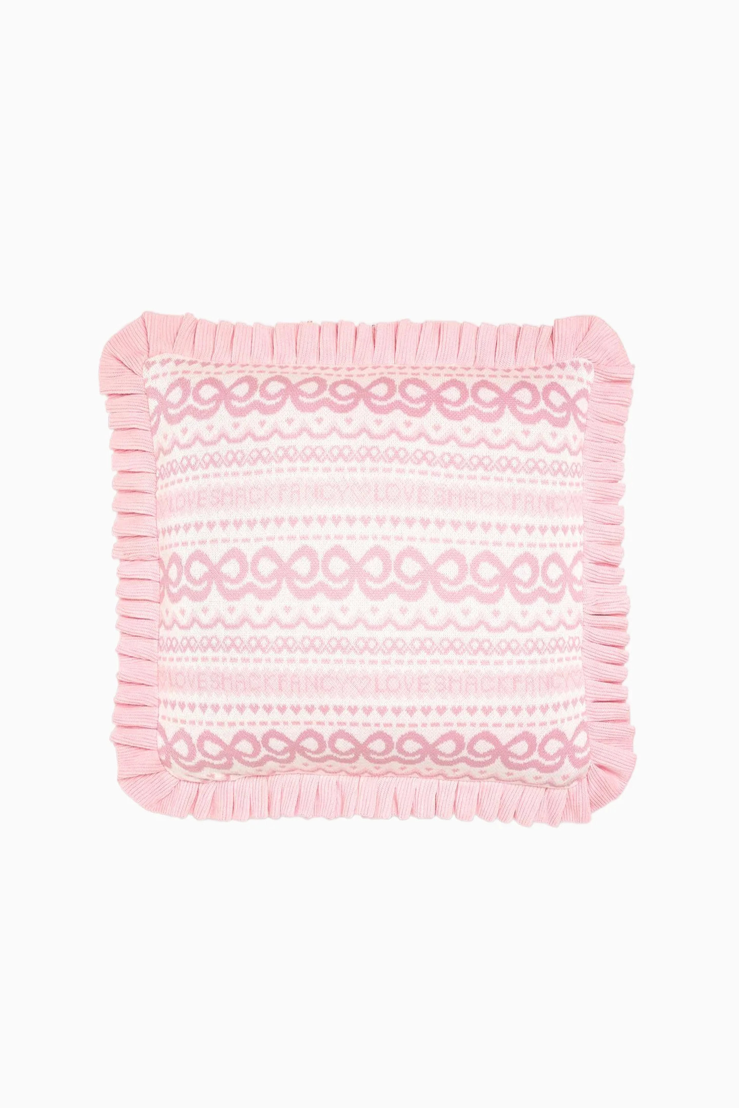 Fair Isle Jacquard Knit Throw Pillow | LoveShackFancy