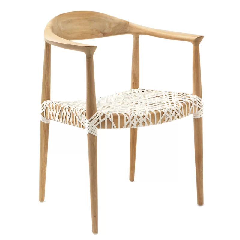 Albertina Genuine Woven Leather Dining Chair | Wayfair North America