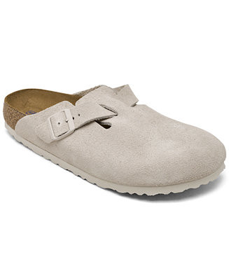 Birkenstock Women's Boston Soft Footbed Suede Leather Clogs from Finish Line - Macy's | Macy's