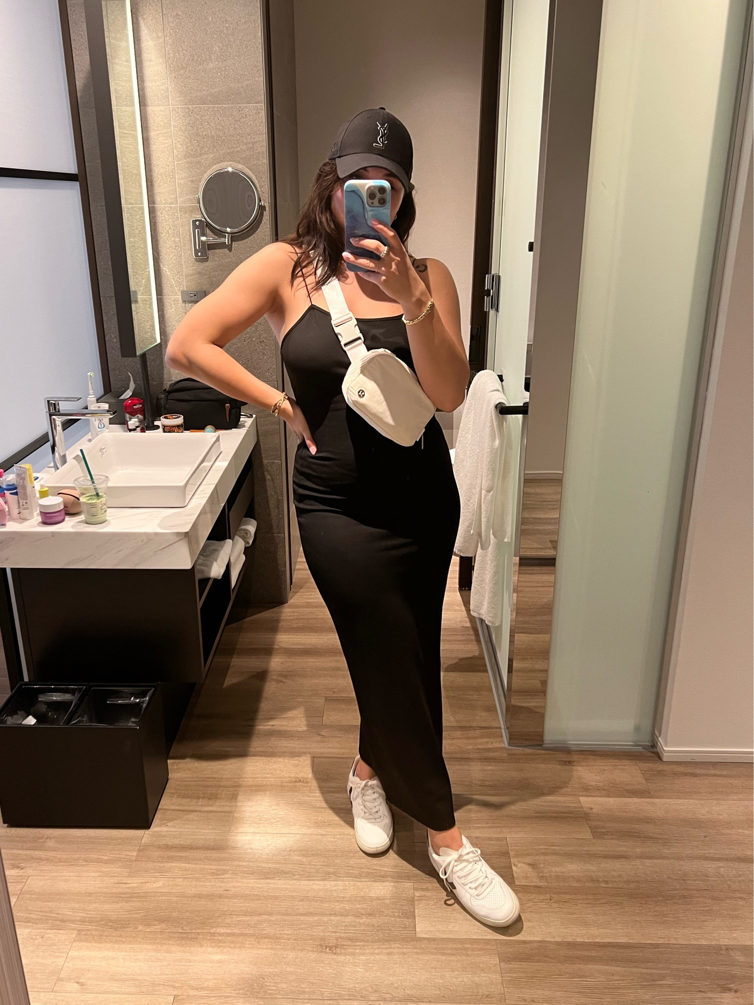 Favorite black maxi dress 🔥 I’m wearing size M and it’s on sale for $40 right now! I love this dress for dressing up with some strappy heels or dressing it down with sneakers and a baseball cap. I wore it for running around all day in Tokyo and it was a comfortable yet chic look. It also looks like the popular skims dress but I think is better material. 

Black dress, skims dupe, maxi bodycon dress, black maxi dress, travel outfit, city outfit 

#LTKunder50 #LTKtravel #LTKstyletip