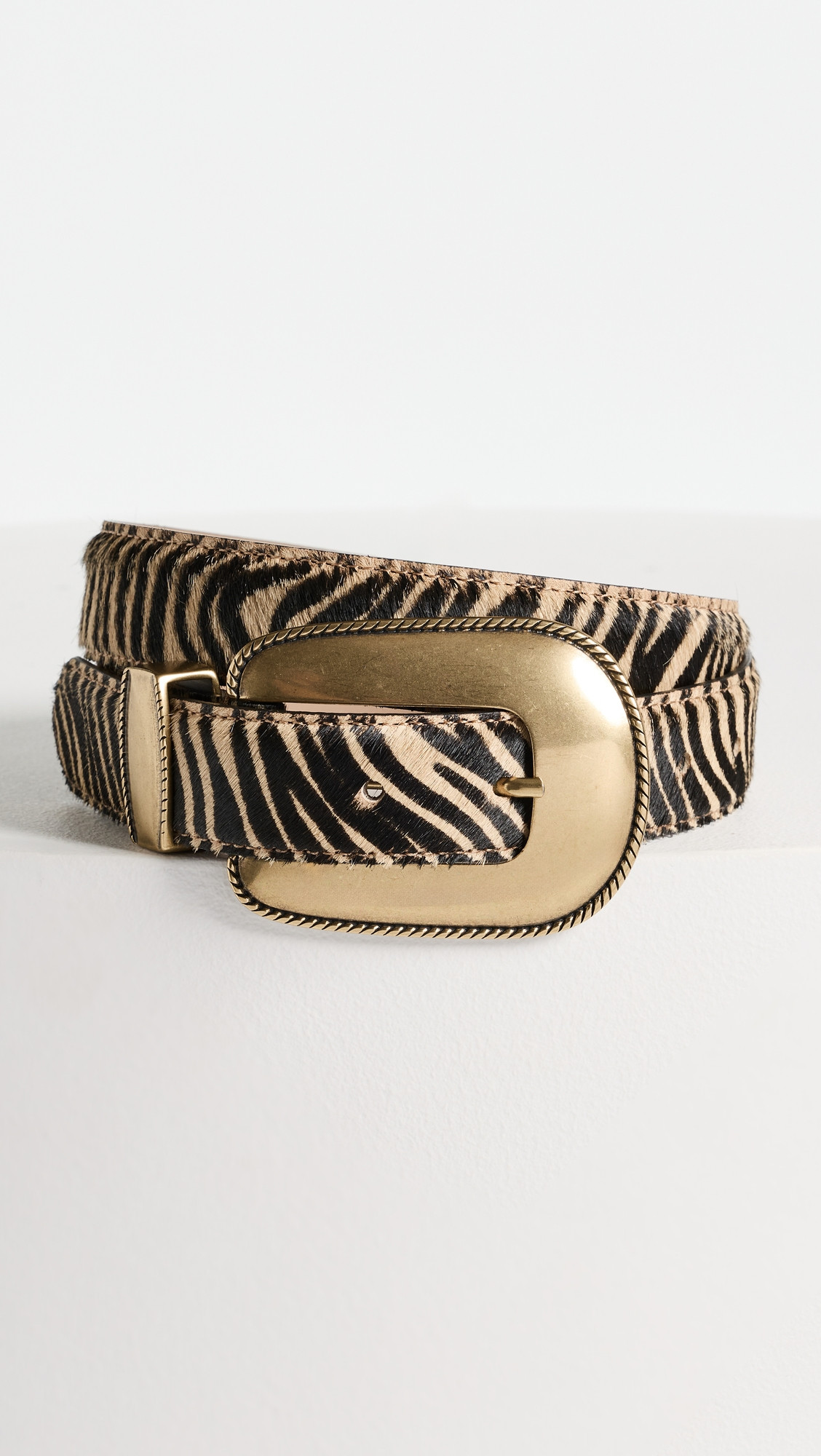 B-Low The Belt Walker Calf Hair Belt Tiger/Brass XS | Shopbop